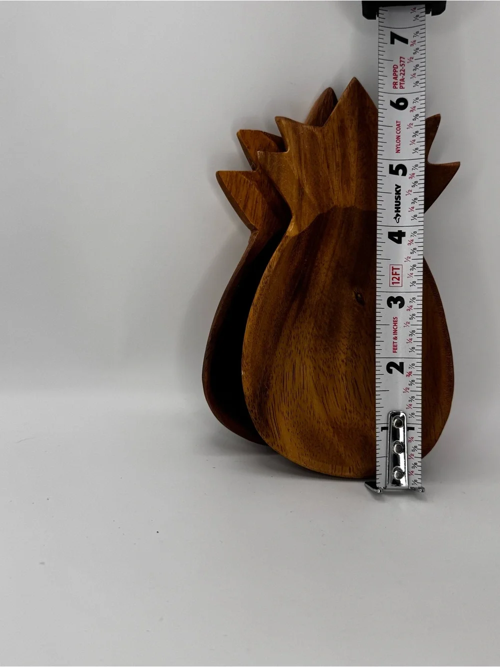 Wooden Pineapple Snack Bowls - Brown